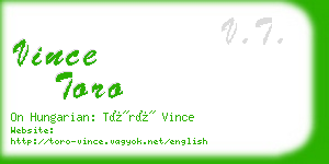 vince toro business card